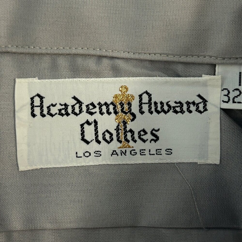 Academy Awards Clothing Vintage 90s Gray Dress Shirt Size 16 32-33 - Picture 5 of 7